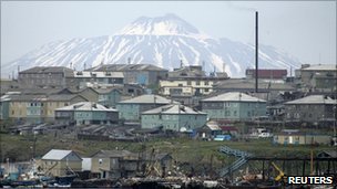 File image of Kunashir island, from March 2007 